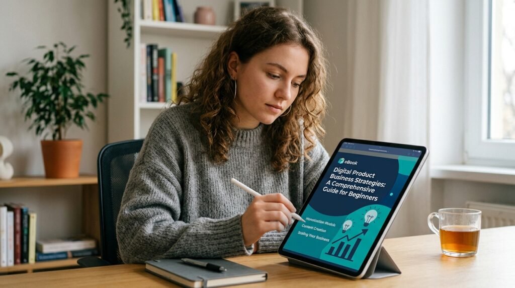 Digital product business eBook for beginners by artisan anthology llc.