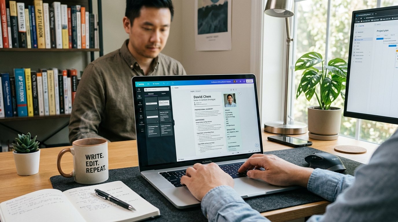 Editing professional CV template online by artisan anthology llc.