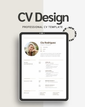 Elite Graphic Designer CV Template - Professional Resume & Matching Cover Letter for Canva by artisan anthology