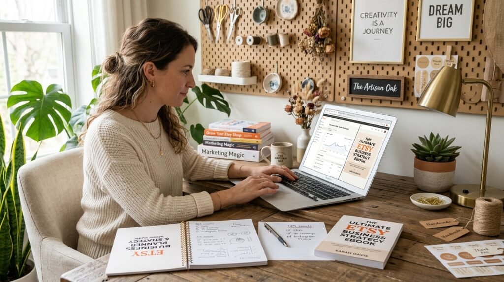 Etsy business eBook for beginners by artisan anthology llc.