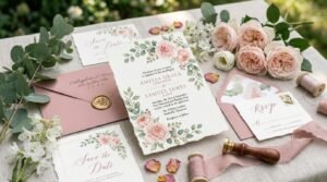 Floral editable wedding invitation template by artisan anthology llc.