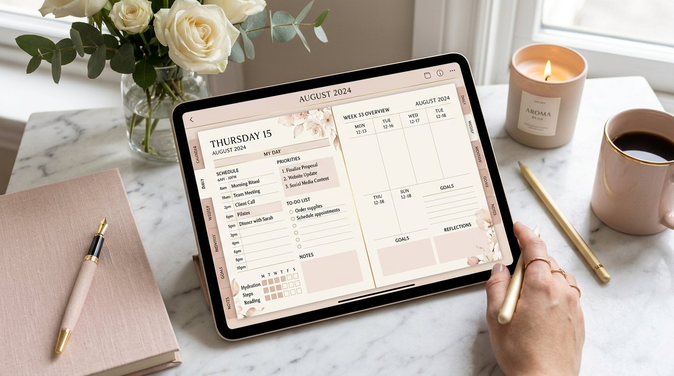 Luxury digital planner designs by Artisan Anthology llc.
