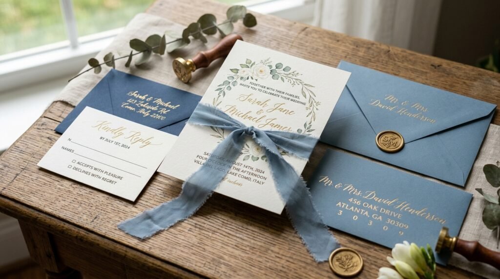 Professional printing for wedding invitations by artisan anthology llc.