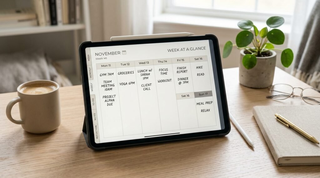 Minimalist digital planner comparison by artisan anthology llc.
