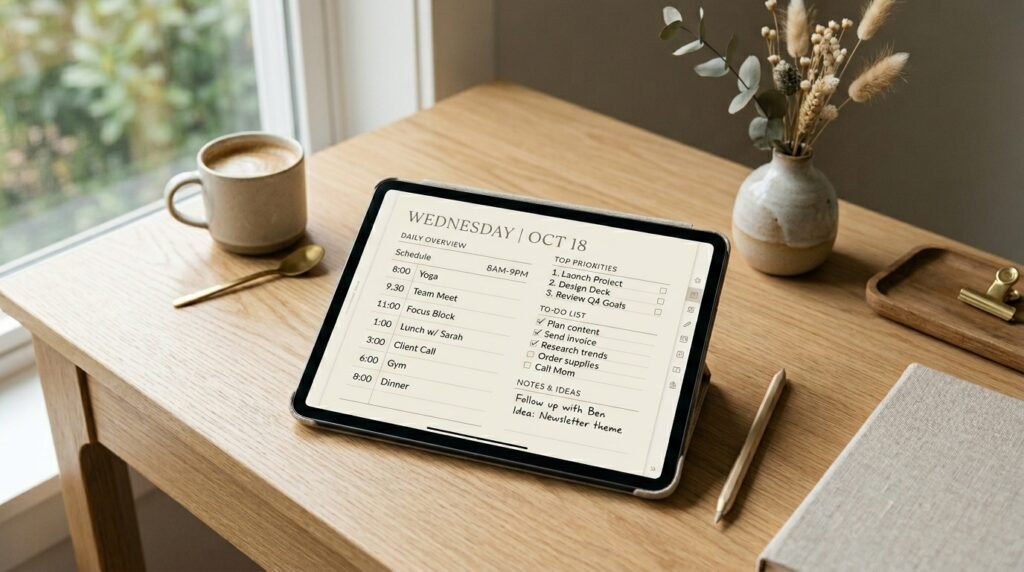 Minimalist luxury digital planner by artisan anthology llc.