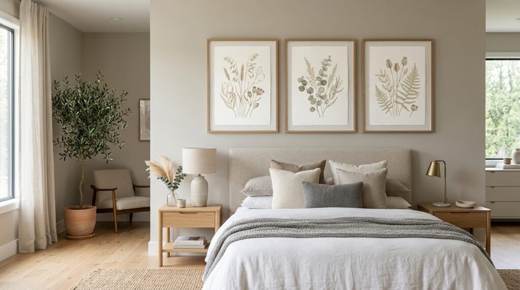 Neutral botanical wall art print by artisan anthology llc.