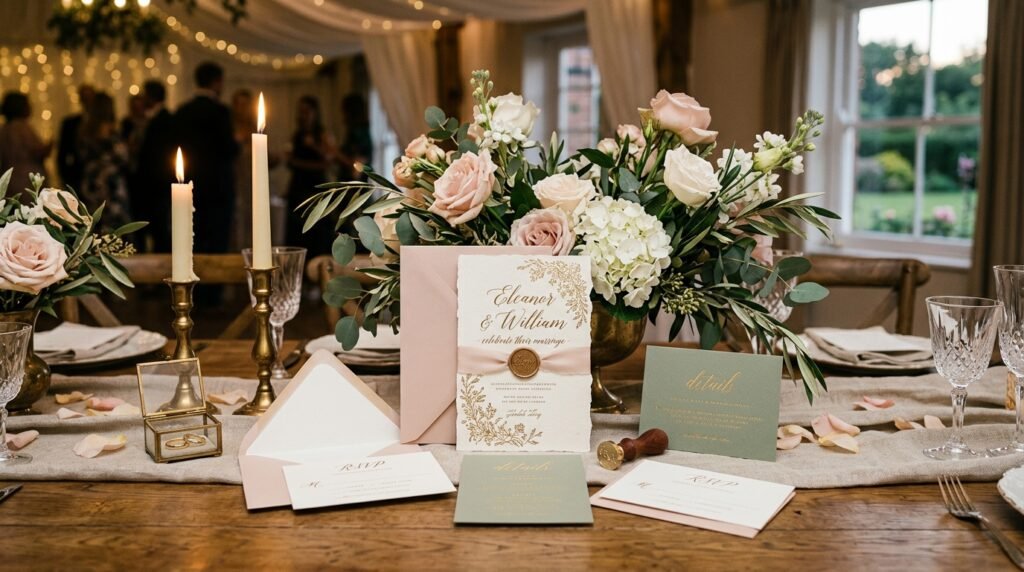 Printed editable wedding invitation templates for weddings by artisan anthology llc.