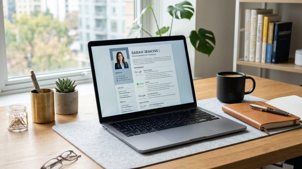 Successful job application using professional CV template by artisan anthology llc.