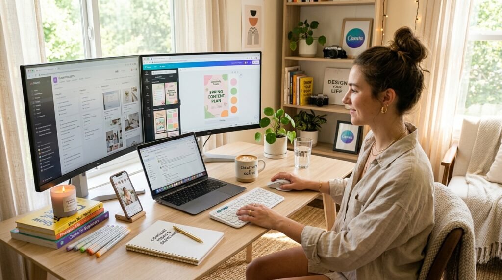 freelancer learning digital skills online by artisan anthology llc.