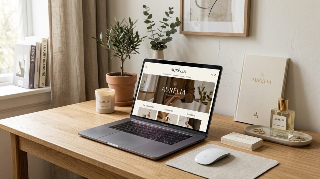 luxury digital product brand mockup by artisan anthology llc.