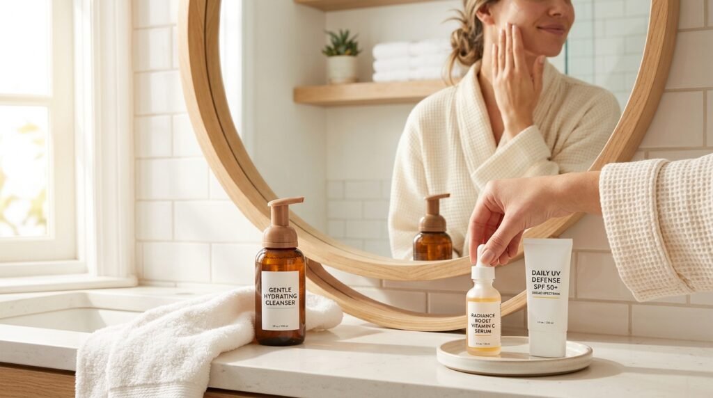 morning skincare routine for glowing skin by artisan anthology llc.