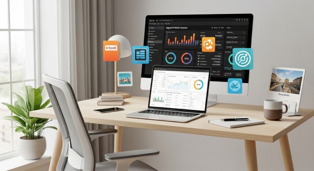 online business income digital products workspace by artisan anthology llc.
