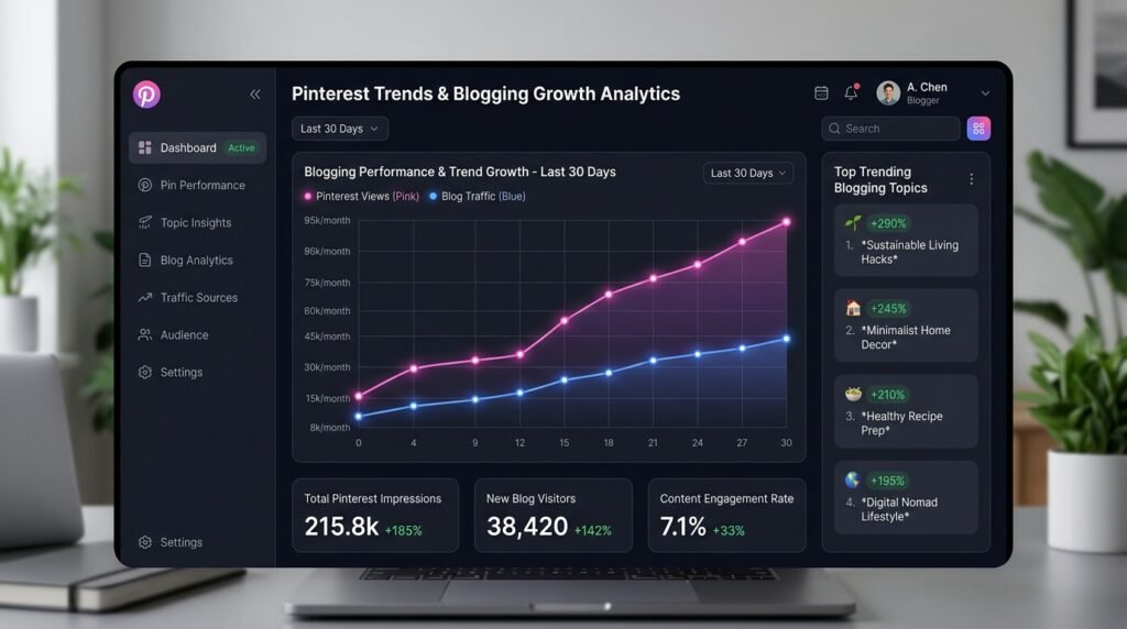 pinterest blogging trends analytics growth by artisan anthology llc.