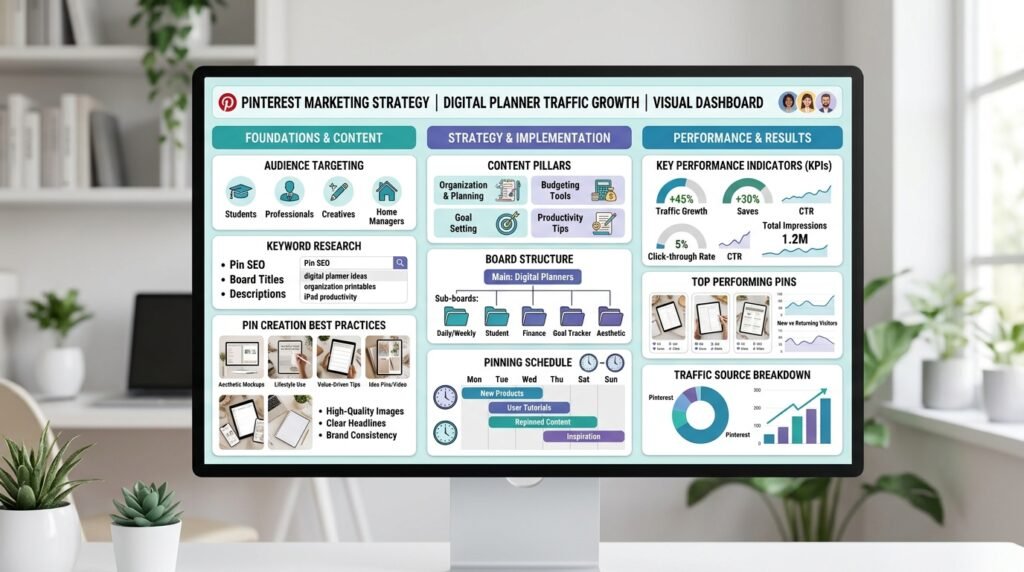 pinterest strategy for digital planner sales by artisan anthology llc.
