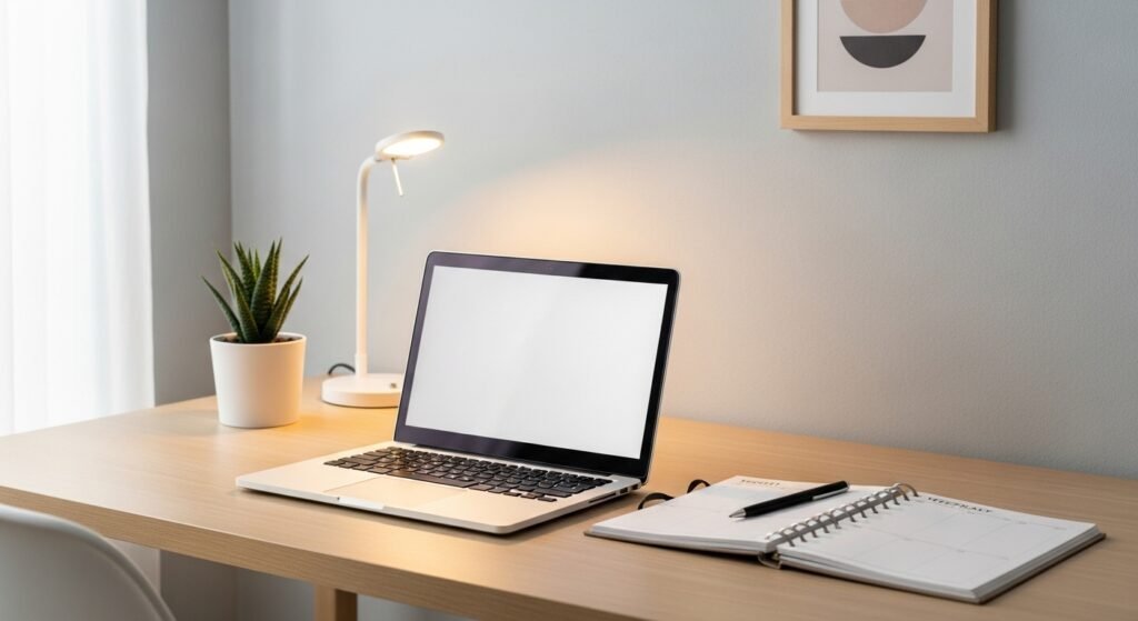 productivity workspace minimal setup focus environment by artisan anthology llc.