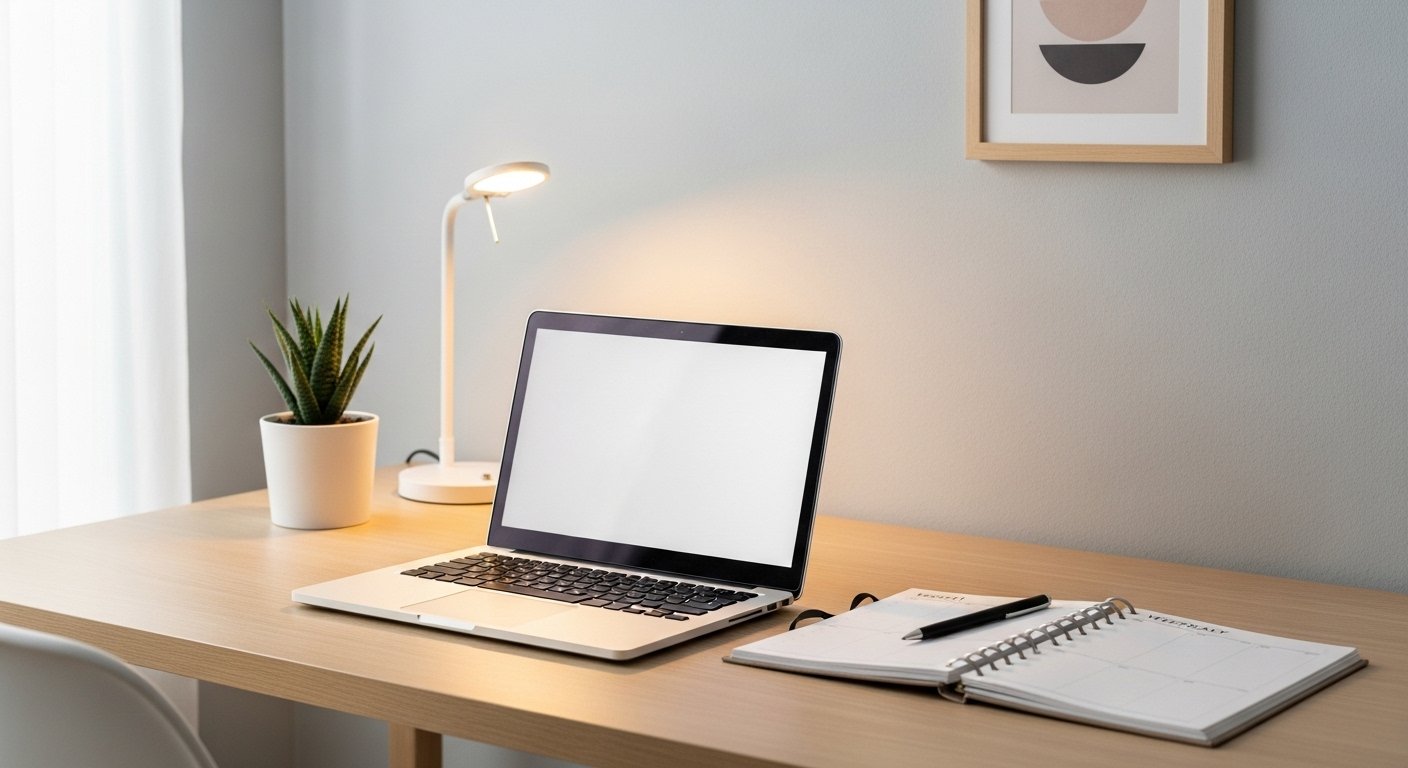 productivity workspace minimal setup focus environment by artisan anthology llc.