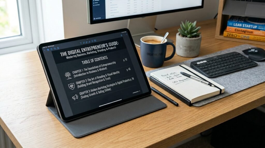 Beginner learning online business strategies from a digital eBook by artisan anthology llc.