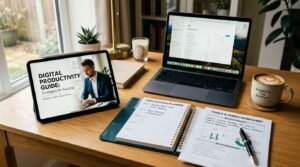 Productivity eBook helping with goal setting and planning by artisan anthology llc.