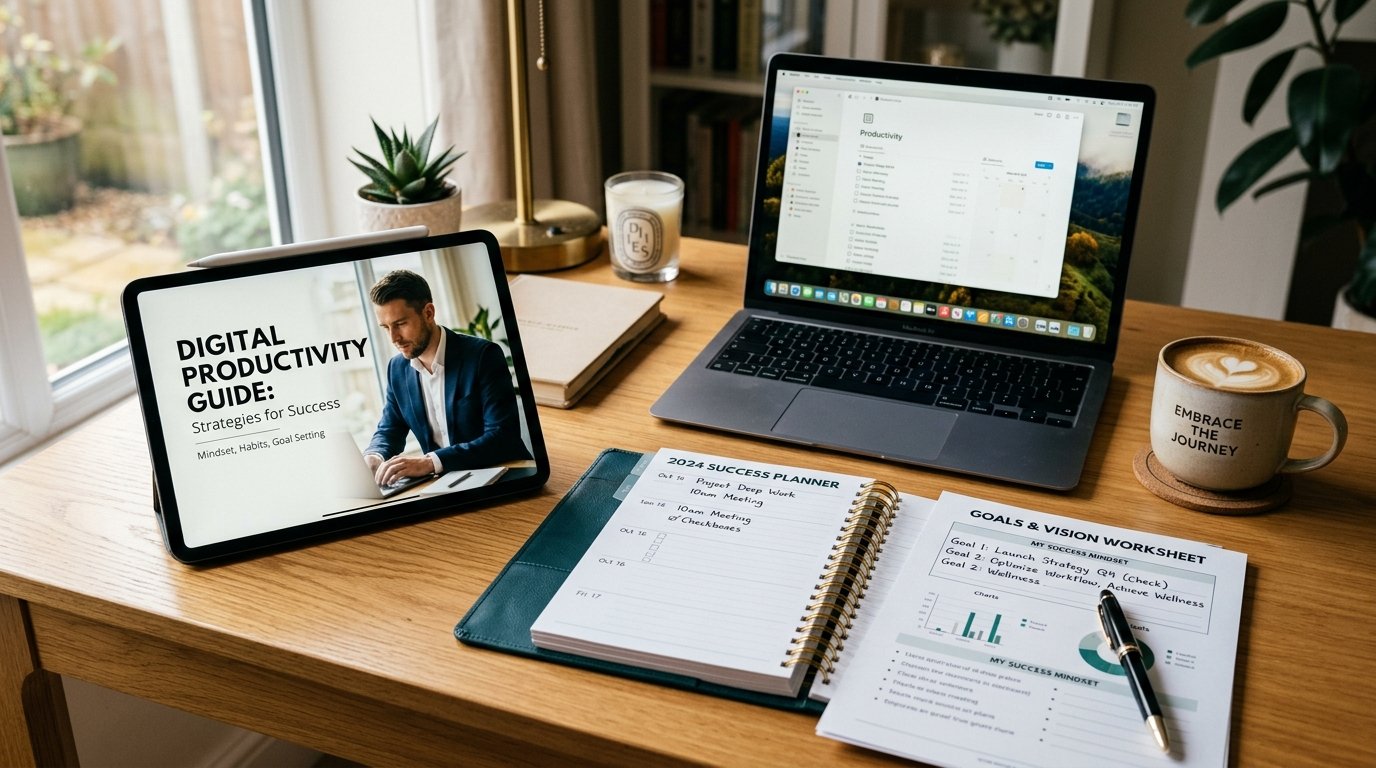 Productivity eBook helping with goal setting and planning by artisan anthology llc.